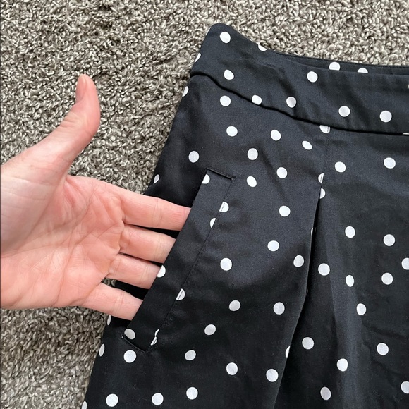 White House Black Market black/white polka dot skirt - Picture 2 of 6